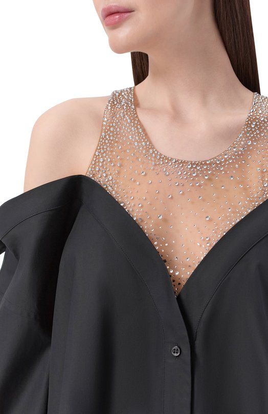 Хлопковое платье Giuseppe di Morabito 06PSDR721YC 16302 Чёрный  06PSDR721YC 16302 Фото 4