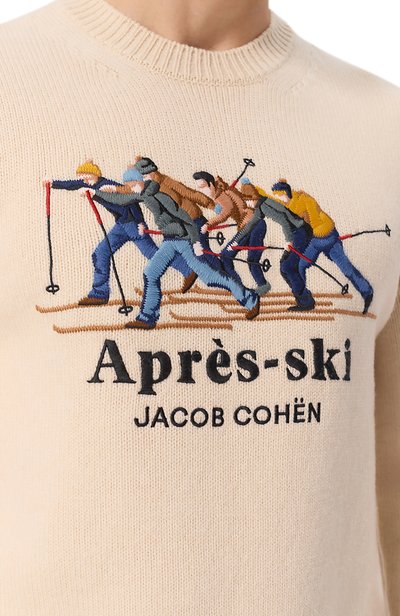 Джемпер из шерсти и кашемира JACOB COHEN кремового цвета по цене 107500 руб., арт. JUR_SG050 001 X0013 FL, фото 5 Джемпер из шерсти и кашемира JACOB COHEN, арт. JUR_SG050 001 X0013 FL, фото 5
