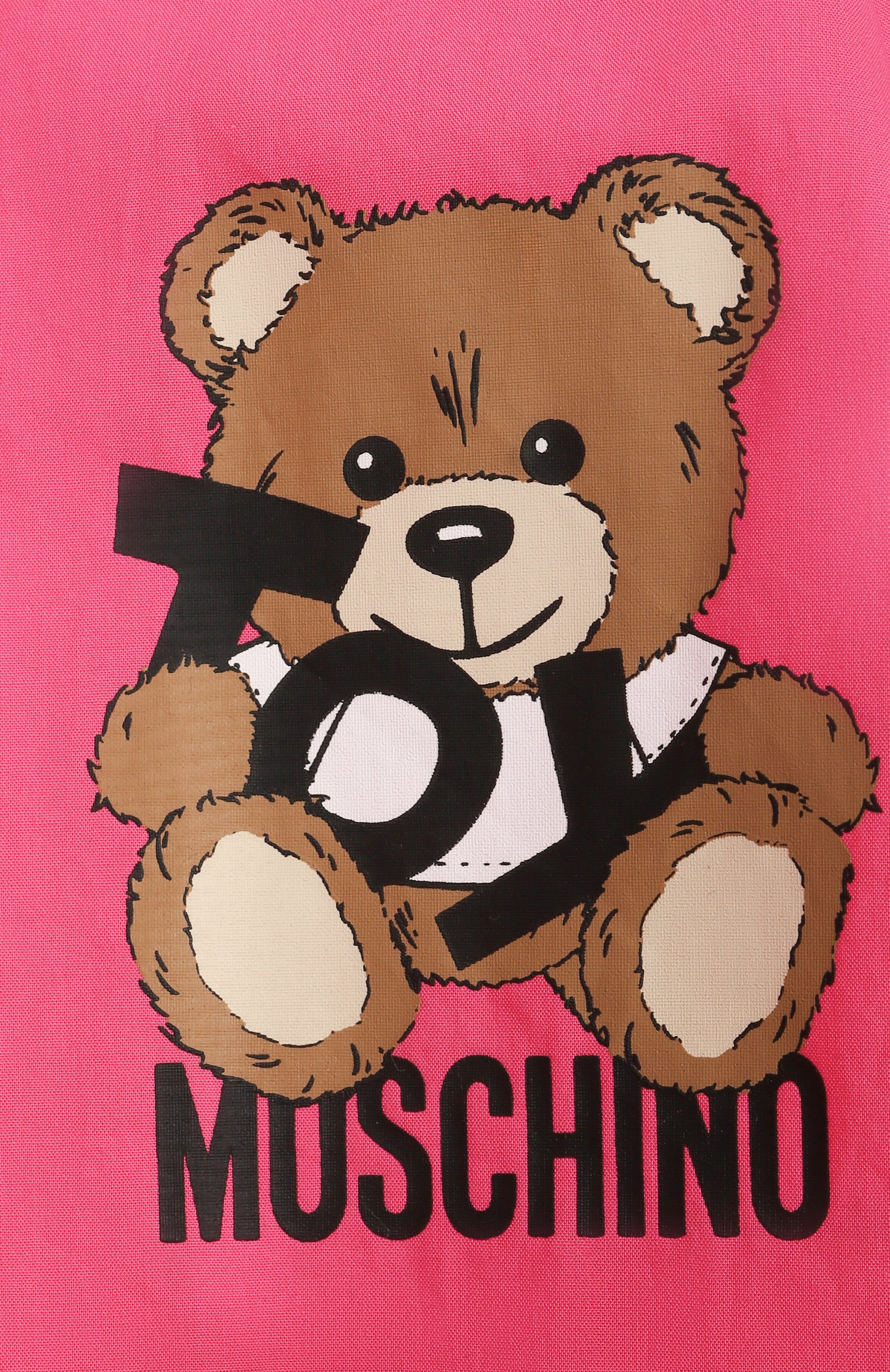 Хлопковое платье MOSCHINO фуксия цвета по цене 18500 руб., арт. HDV0G1/LLA12/4-8, фото 3 Хлопковое платье MOSCHINO, арт. HDV0G1/LLA12/4-8, фото 3