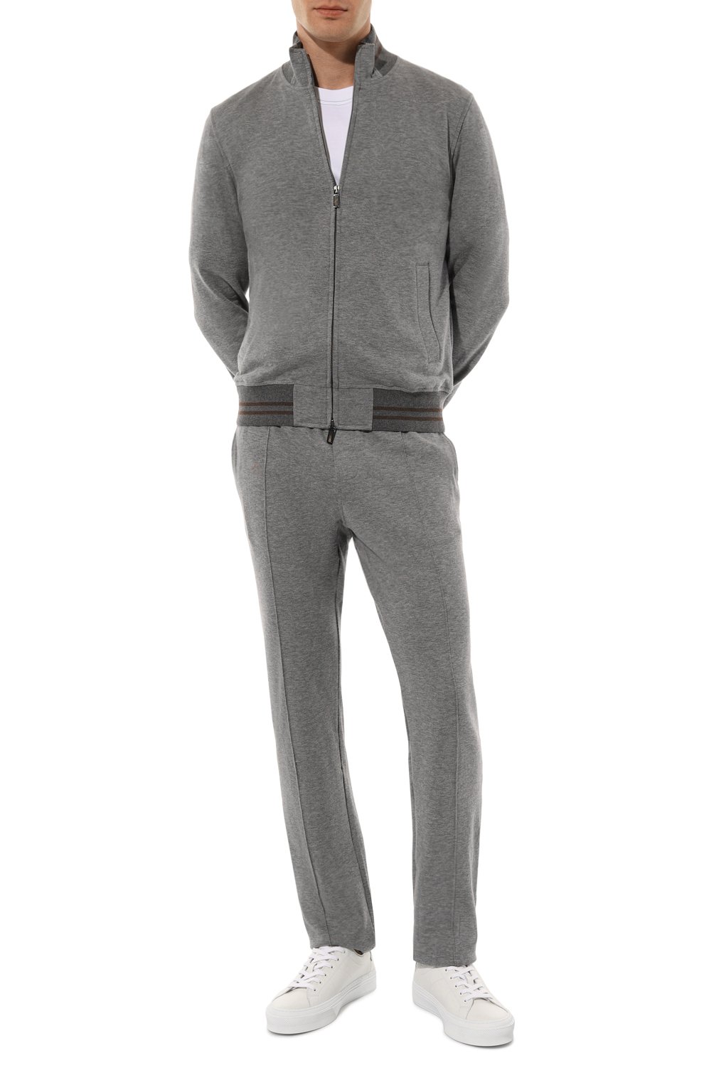 Брюки из хлопка и кашемира CAPOBIANCO серого цвета по цене 58800 руб., арт. 17M706.LB00., фото 2 Брюки из хлопка и кашемира CAPOBIANCO, арт. 17M706.LB00., фото 2