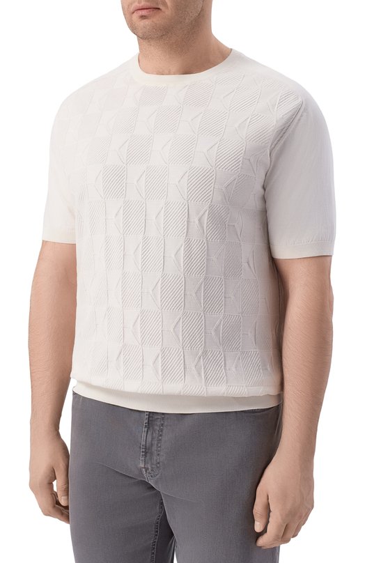 Хлопковый джемпер Stefano Ricci K818111G10/F26277 Белый  K818111G10/F26277 Фото 3