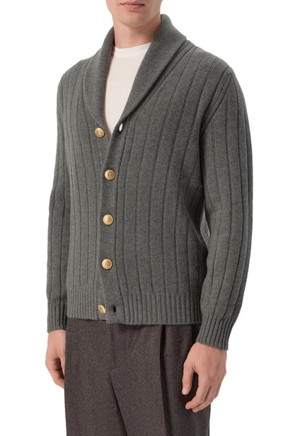 Кашемировый кардиган BRUNELLO CUCINELLI хаки цвета по цене 451000 руб., арт. M22506016, фото 3 Кашемировый кардиган BRUNELLO CUCINELLI, арт. M22506016, фото 3
