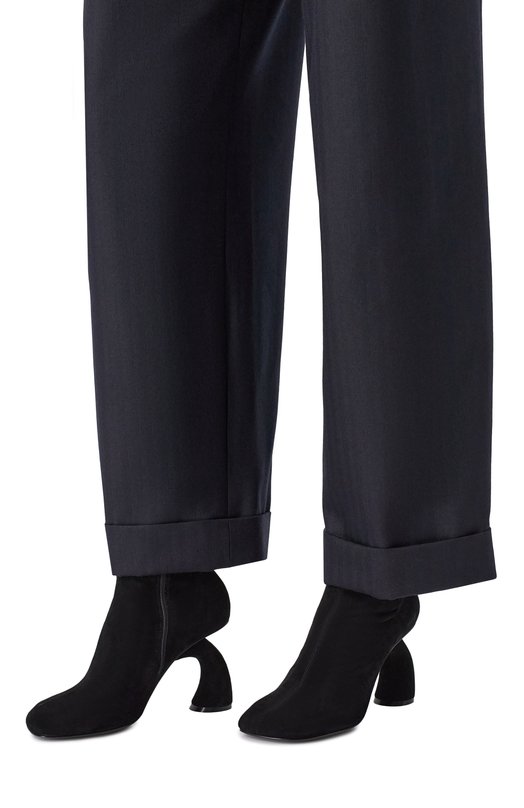 Замшевые ботильоны Dries Van Noten WS241/1146/135 Чёрный  WS241/1146/135 Фото 2