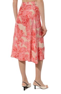 Женская шелковая юбка KITON розового цвета, арт. D55204K0978C | Фото 4 (Длина Ж (юбки, платья, шорты): Миди; Материал внешний: Шелк; Женское Кросс-КТ: Юбка-одежда; Стили: Кэжуэл)