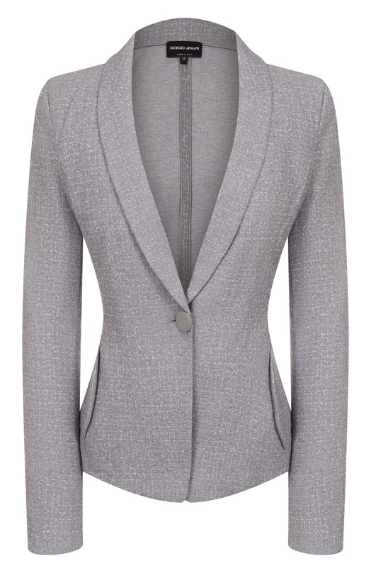 Хлопковый жакет Giorgio Armani 3KAG72/AJFCZ Серый 3KAG72/AJFCZ