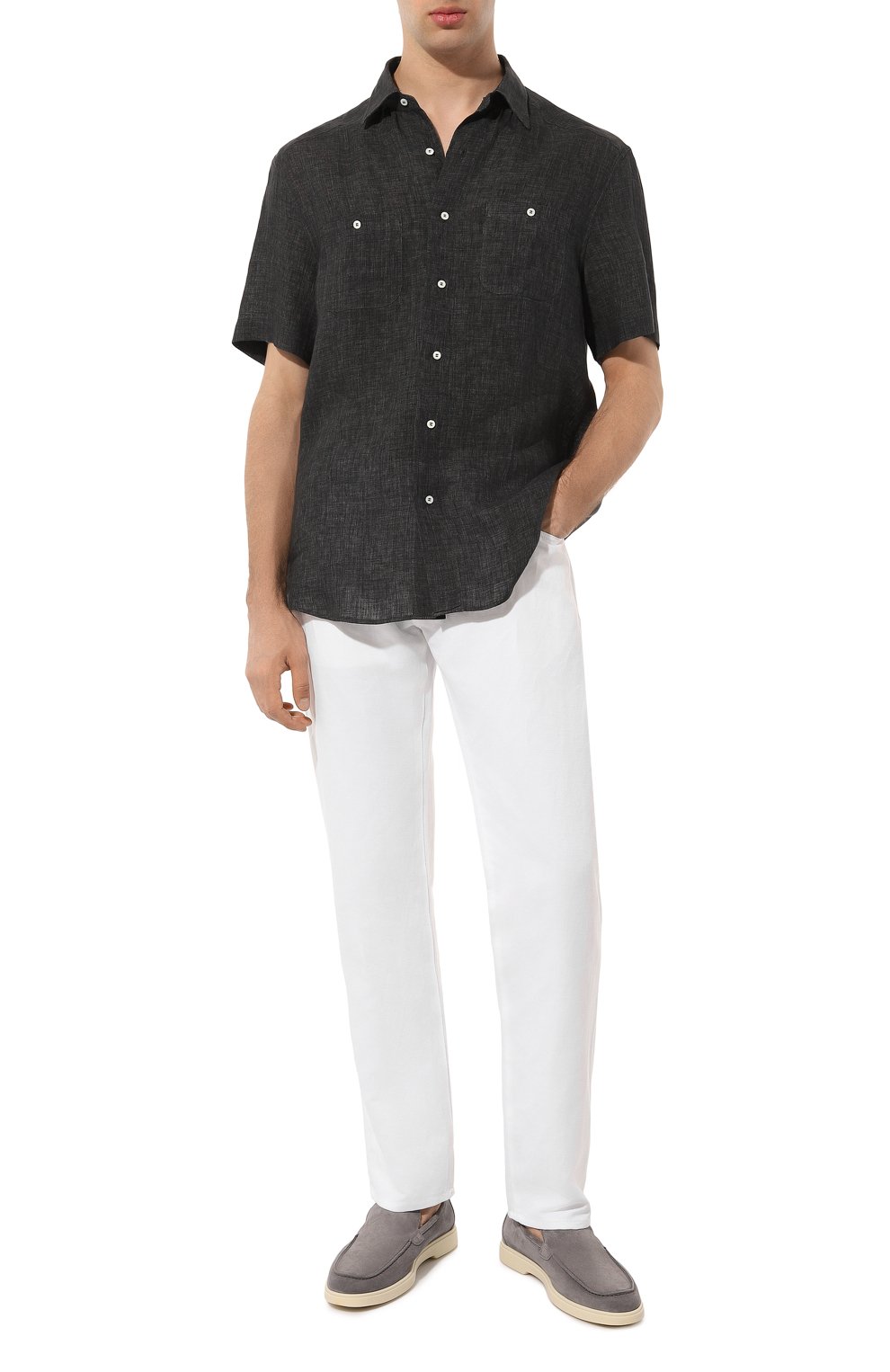 Льняная рубашка BRUNELLO CUCINELLI, арт. MF6300635, фото 2