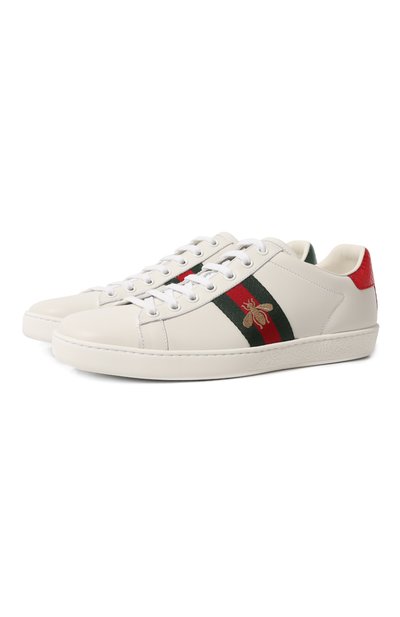 Кожаные кеды ace GUCCI, арт. 431942 02JP0, фото 1