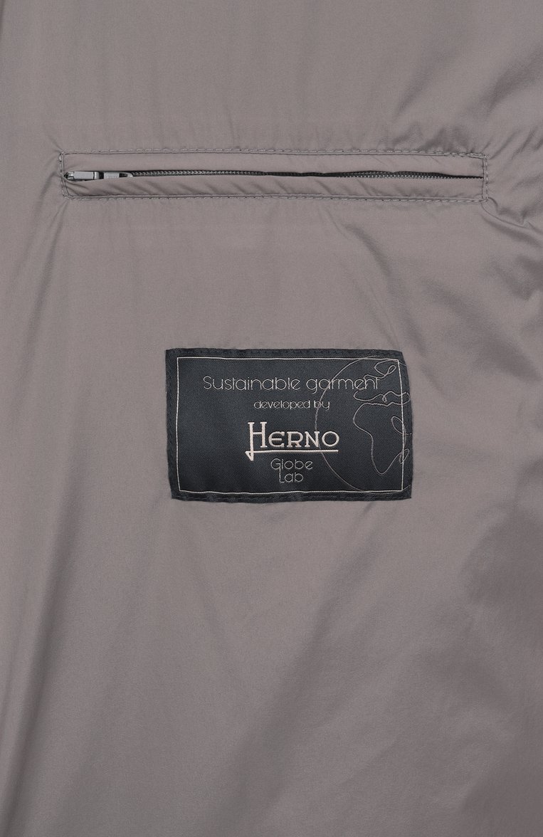 Мужская куртка HERNO серого цвета, арт. GI000488U/12456Z | Фото 7 (Материал внешний: Синтетический материал; Рукава: Длинные; Длина (верхняя одежда): Короткие; Материал подклада: Синтетический материал; Кросс-КТ: Куртка, Легкие; Стили: Кэжуэл)