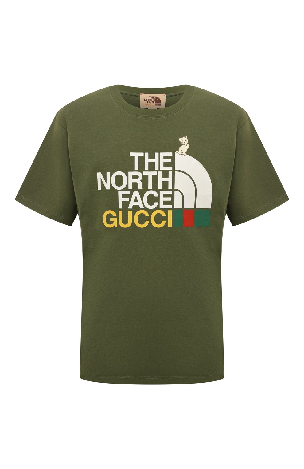 Хлопковая футболка the north face x gucci GUCCI, арт. 616036 XJDRD, фото 1