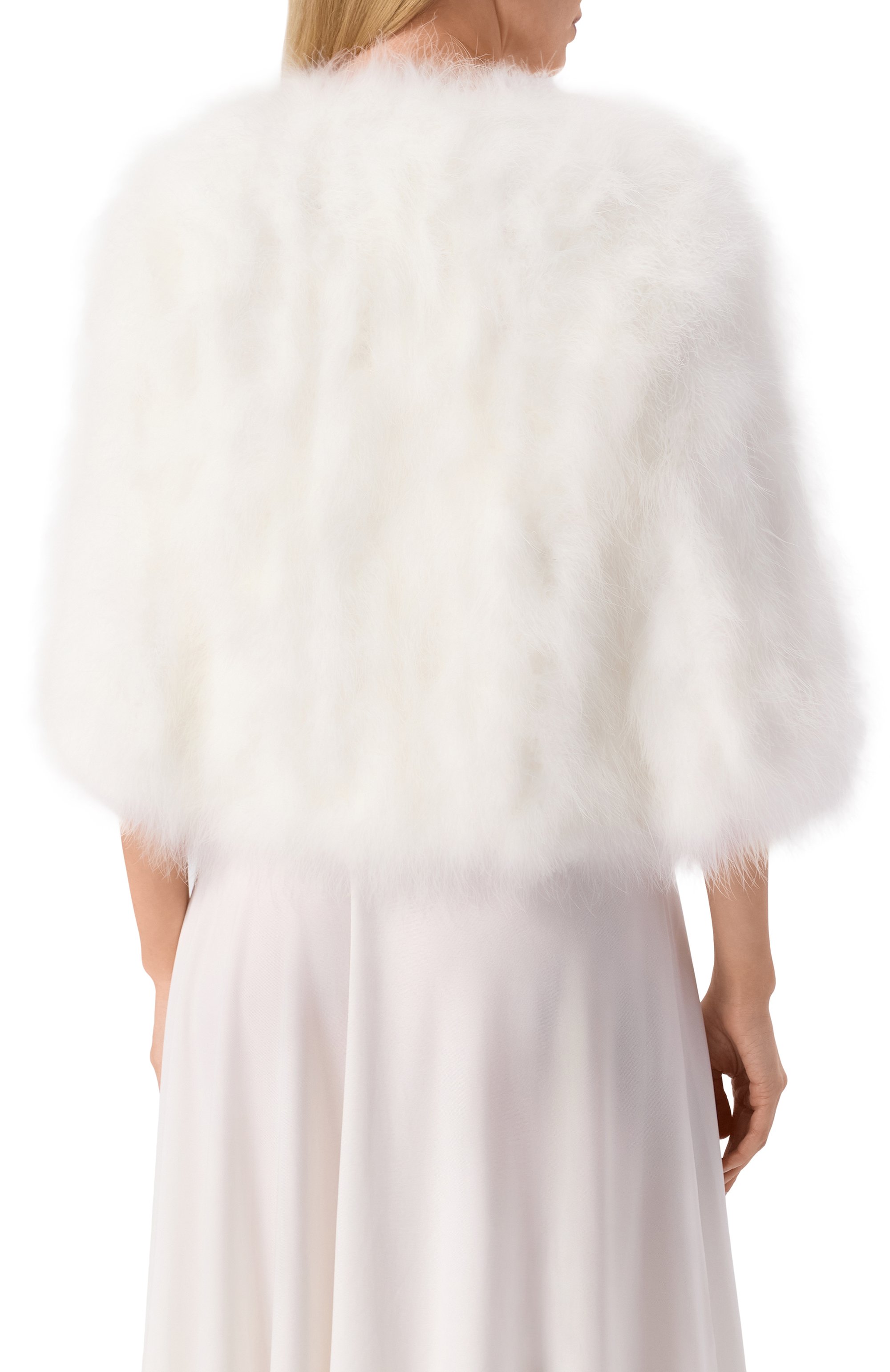 Жакет с отделкой перьями YVES SALOMON, арт. 23WAV15454PLUX/A1006, фото 4