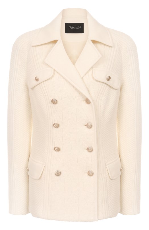Жакет из шерсти и кашемира Freeage W26.JK128.2030.101 Кремовый W26.JK128.2030.101