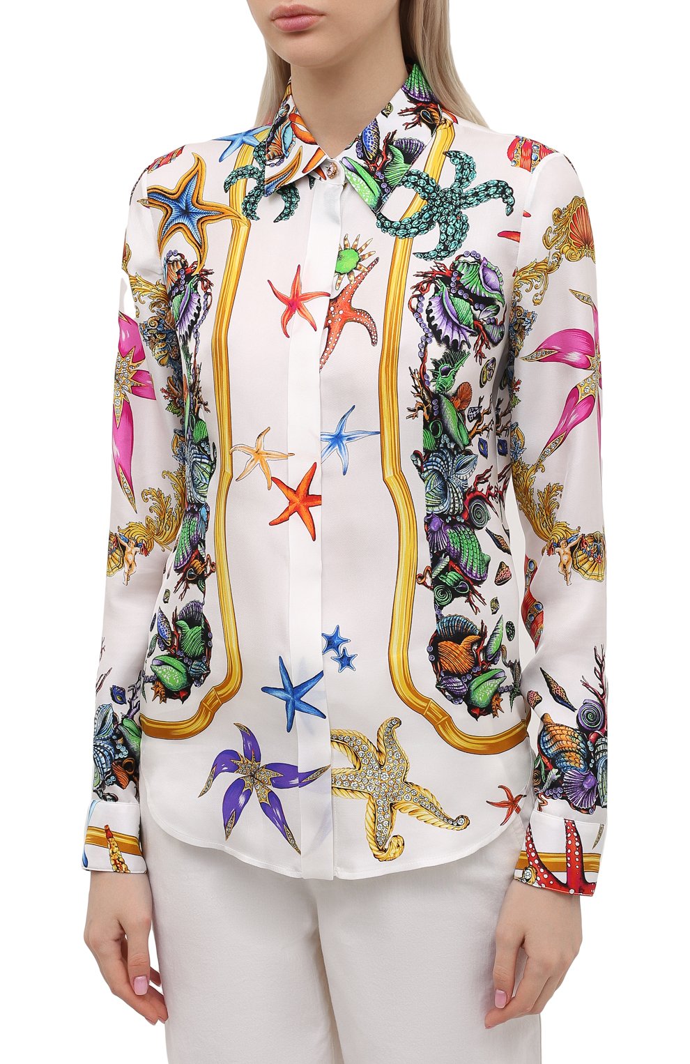 Шелковая рубашка VERSACE, арт. A84722/1F01000, фото 3