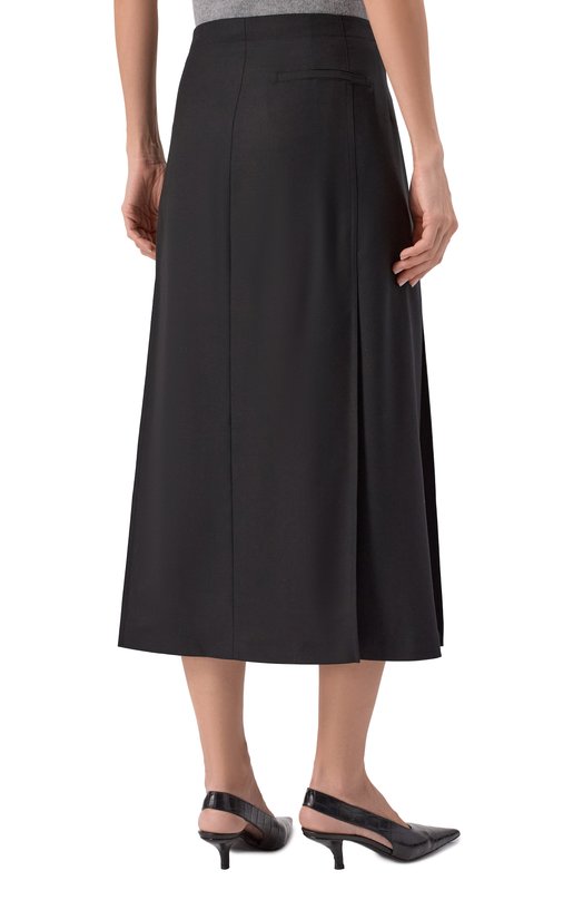 Юбка из шерсти и вискозы Theory P0801304 Чёрный  P0801304 Фото 4