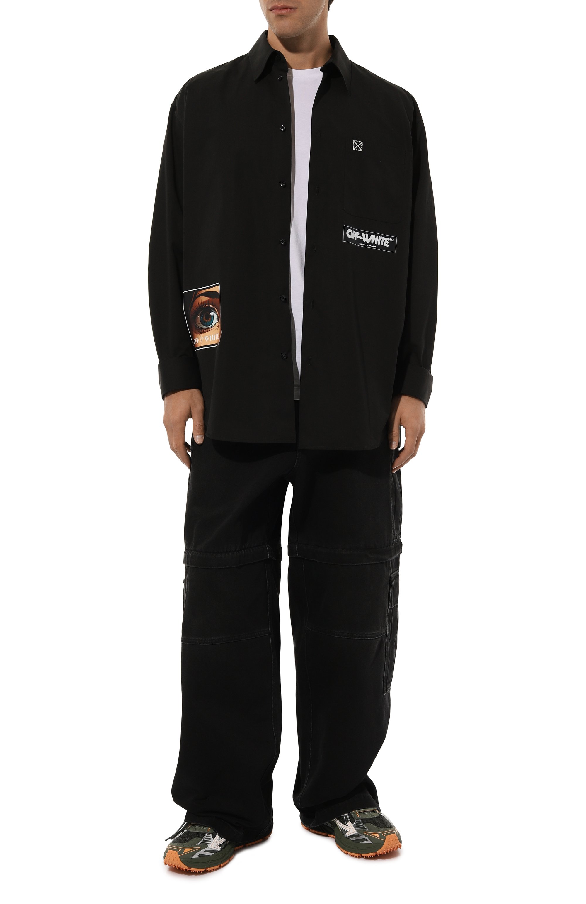 Хлопковая рубашка OFF-WHITE, арт. 0MGE004F24FAB002, фото 2