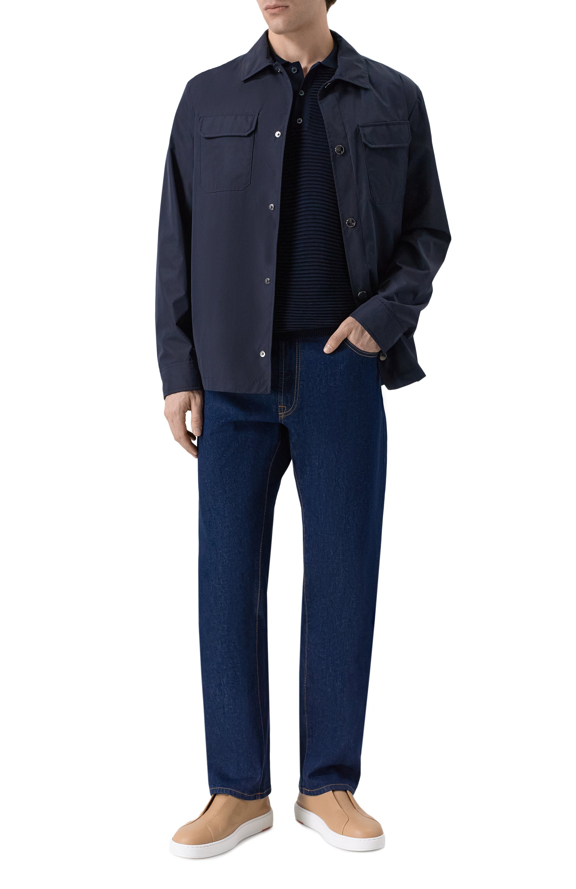 Кожаные кеды cleanic SANTONI, арт. MBCG21995BARTLLD, фото 2