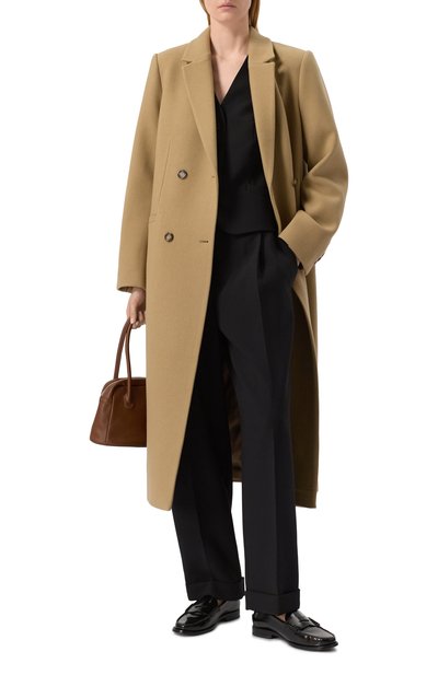 Пальто из шерсти и кашемира 12 STOREEZ бежевого цвета по цене 59000 руб., арт. 132758, фото 2 Пальто из шерсти и кашемира 12 STOREEZ, арт. 132758, фото 2
