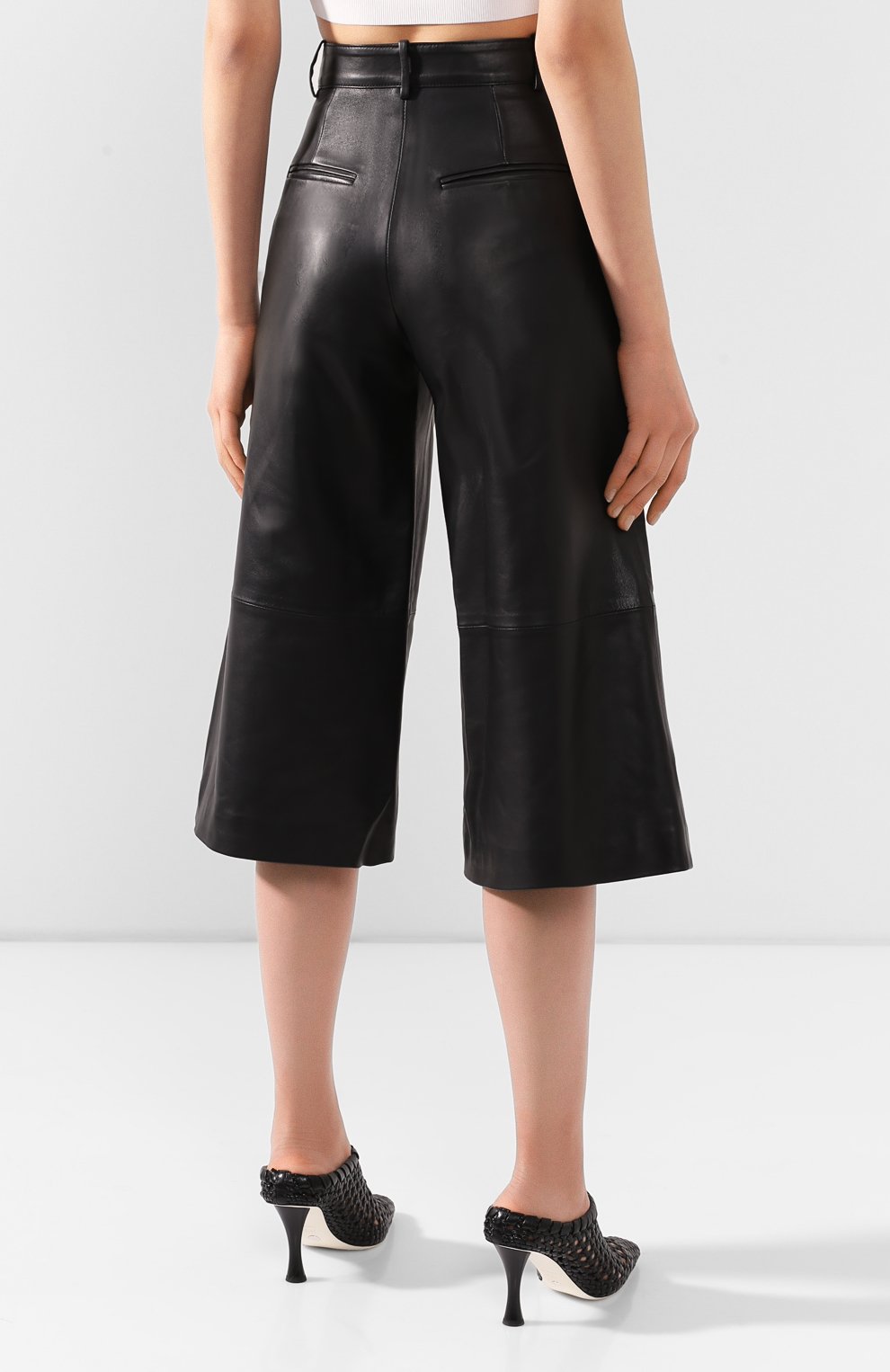 Кожаные кюлоты OFF-WHITE, арт. 0WJB006R20F990681000, фото 4