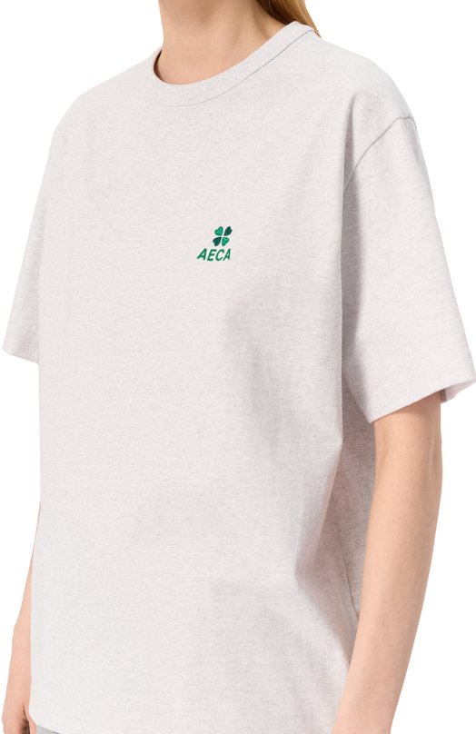 Хлопковая футболка AECA WHITE AWCMSSBDTTSST010C0.LIGHT GREY (M) Серый  AWCMSSBDTTSST010C0.LIGHT GREY (M) Фото 5