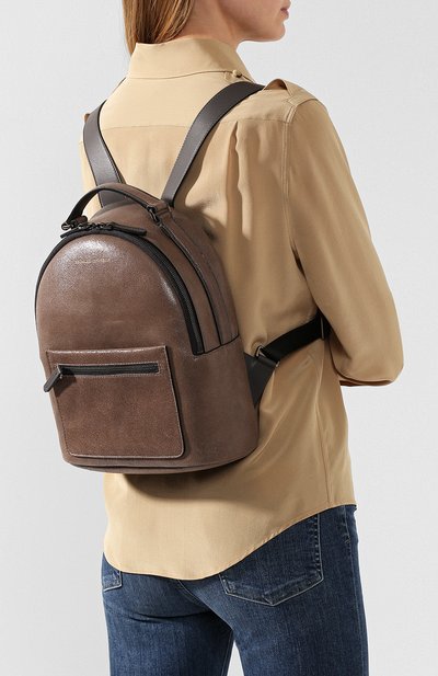 Рюкзак BRUNELLO CUCINELLI коричневого цвета по цене 233500 руб., арт. MBTMD2078, фото 2 Рюкзак BRUNELLO CUCINELLI, арт. MBTMD2078, фото 2