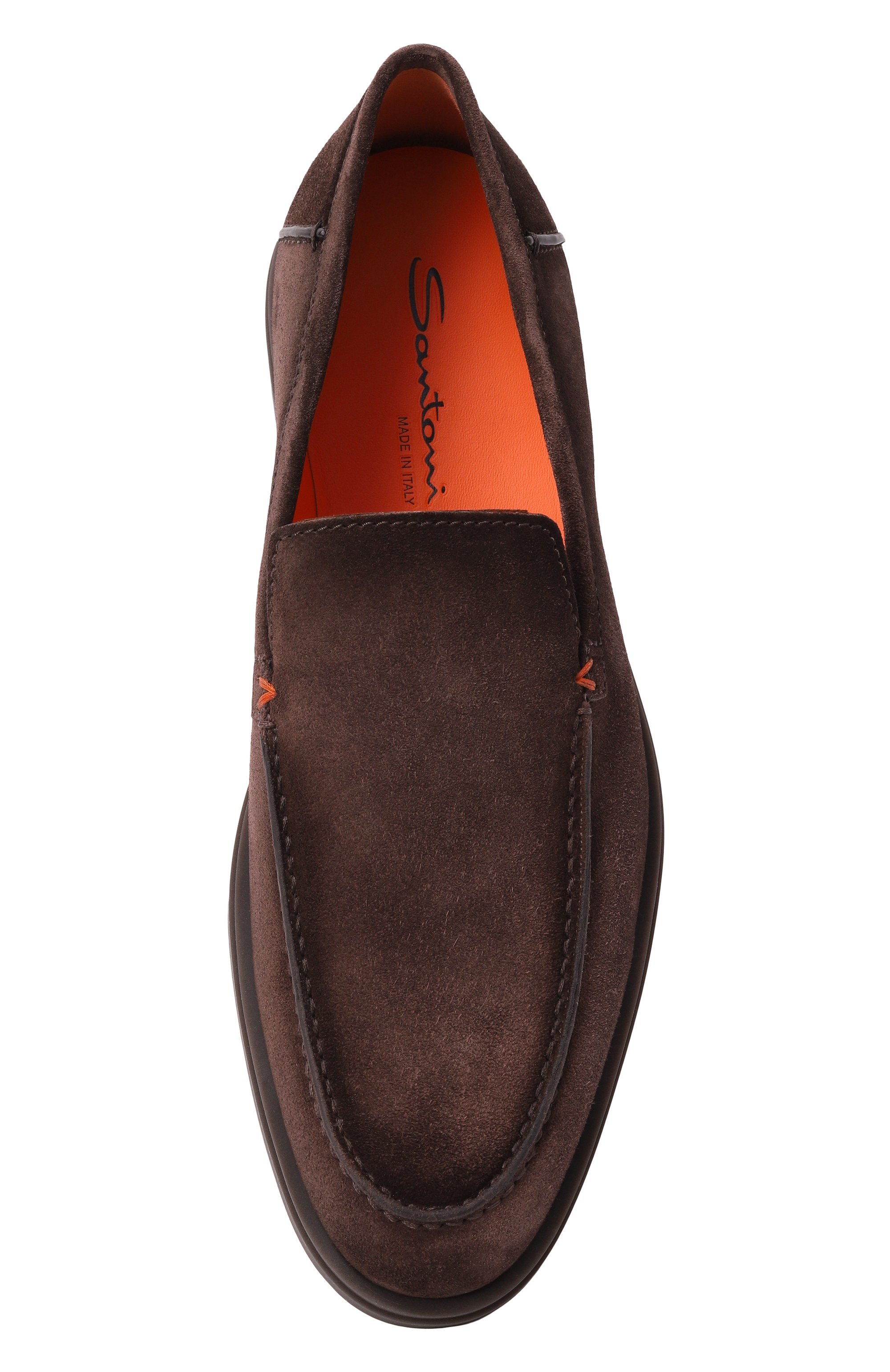 Замшевые лоферы detroit SANTONI, арт. MGDG17824SM0BGEX, фото 6