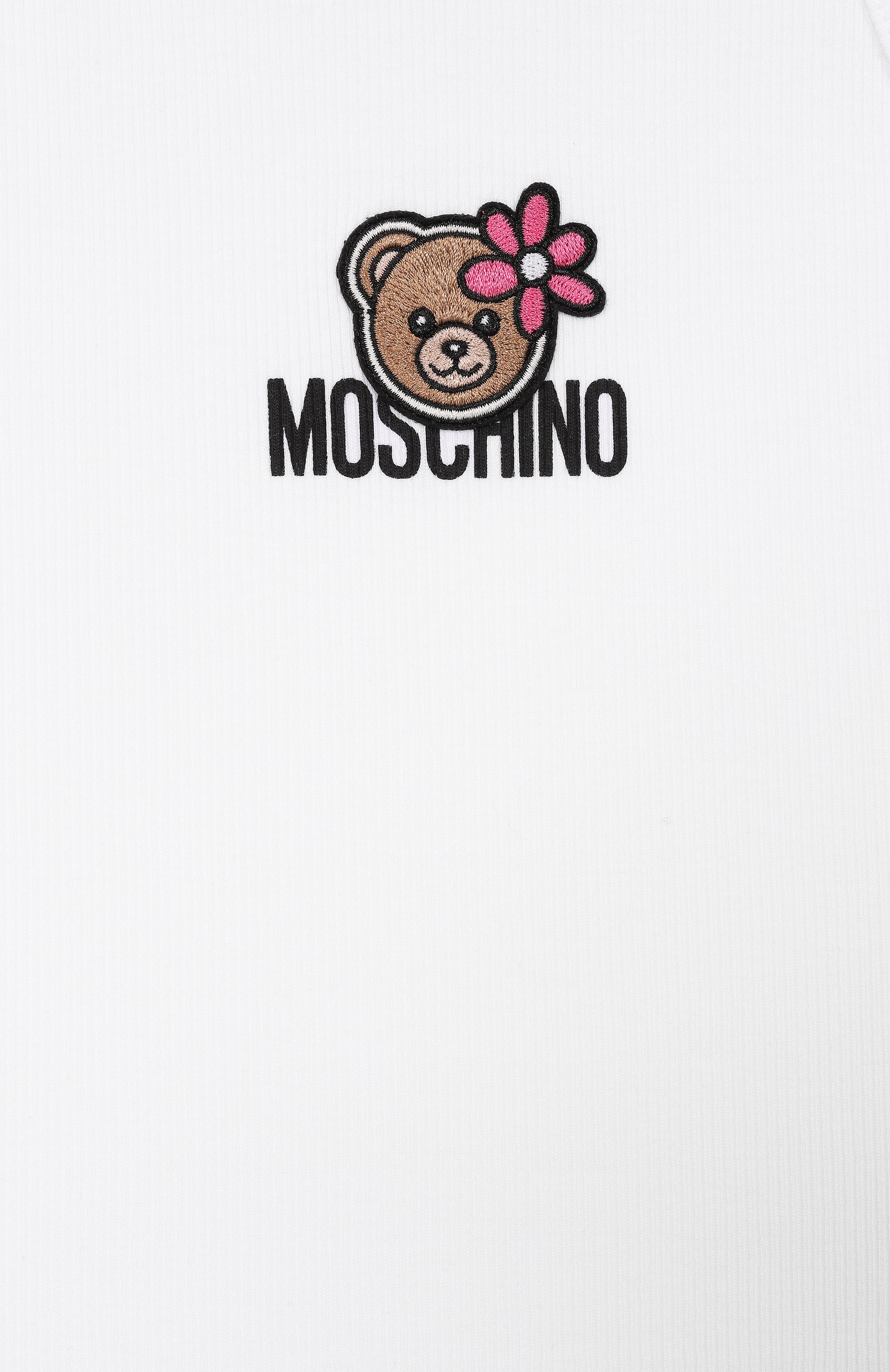 Хлопковая майка MOSCHINO белого цвета по цене 12300 руб., арт. HDM06Z/LBA39_001, фото 3 Хлопковая майка MOSCHINO, арт. HDM06Z/LBA39_001, фото 3