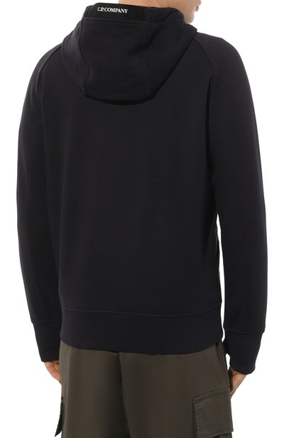 Хлопковая толстовка C.P. COMPANY темно-синего цвета по цене 32100 руб., арт. 16CMSS400A005086W, фото 4 Хлопковая толстовка C.P. COMPANY, арт. 16CMSS400A005086W, фото 4