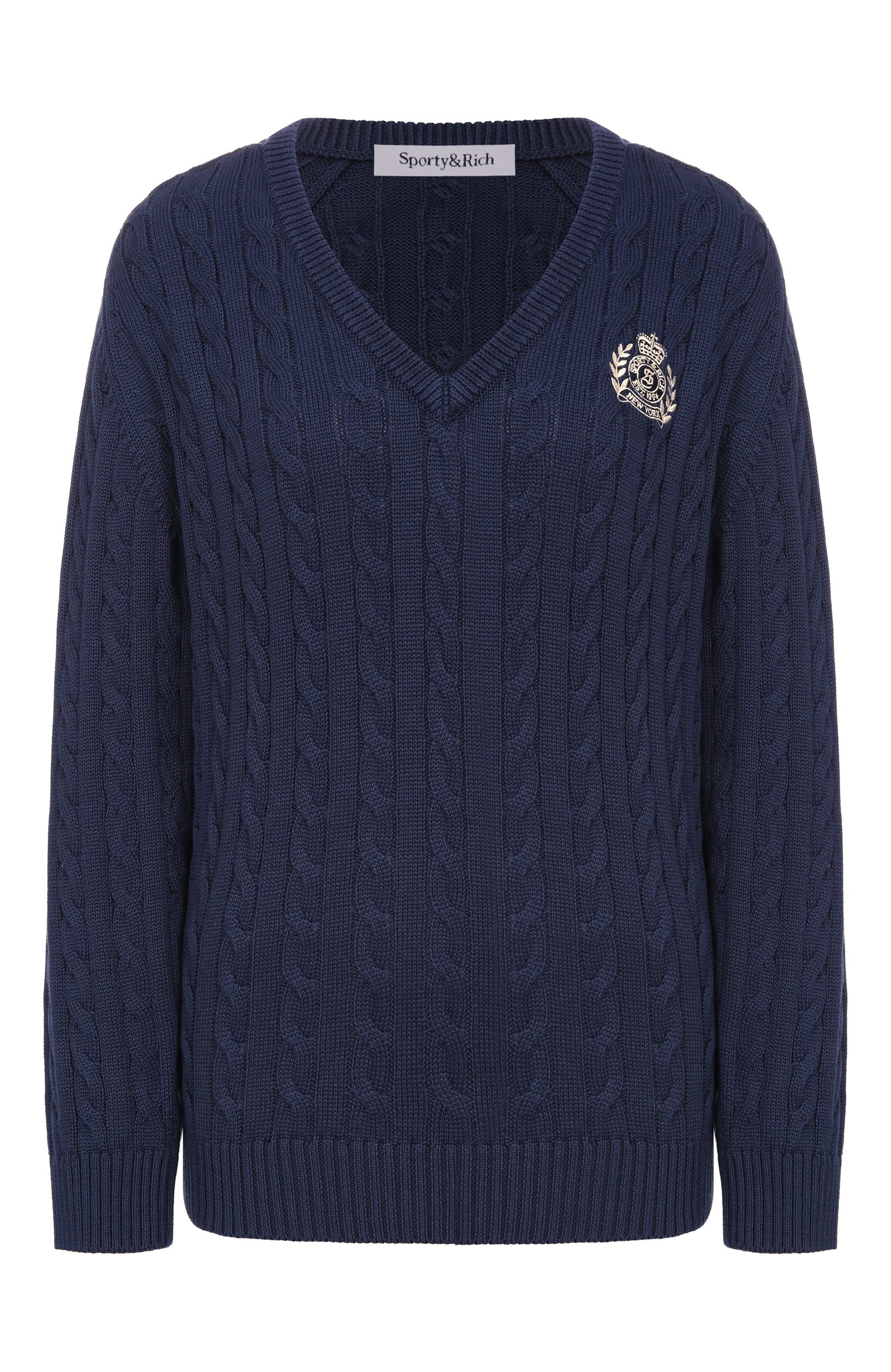 Хлопковый свитер SPORTY AND RICH, арт. WS089712243BL132, фото 1