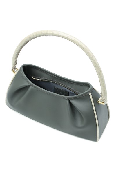 Сумка dimple ELLEME серого цвета по цене 39950 руб., арт. DIMPLE/LEATHER/CR0C0 PEARL, фото 4 Сумка dimple ELLEME, арт. DIMPLE/LEATHER/CR0C0 PEARL, фото 4