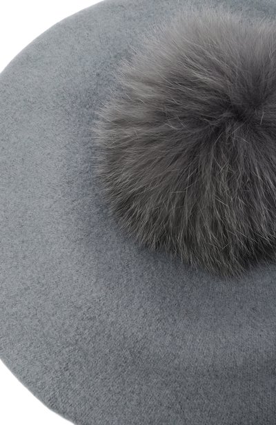 Шерстяной берет CATYA серого цвета по цене 10850 руб., арт. 529503, фото 3 Шерстяной берет CATYA, арт. 529503, фото 3