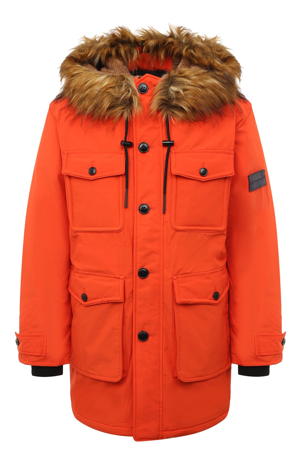 Утепленная парка DIESEL оранжевого цвета по цене 45600 руб., арт. A06284/0IDAP, фото 1 Утепленная парка DIESEL, арт. A06284/0IDAP, фото 1