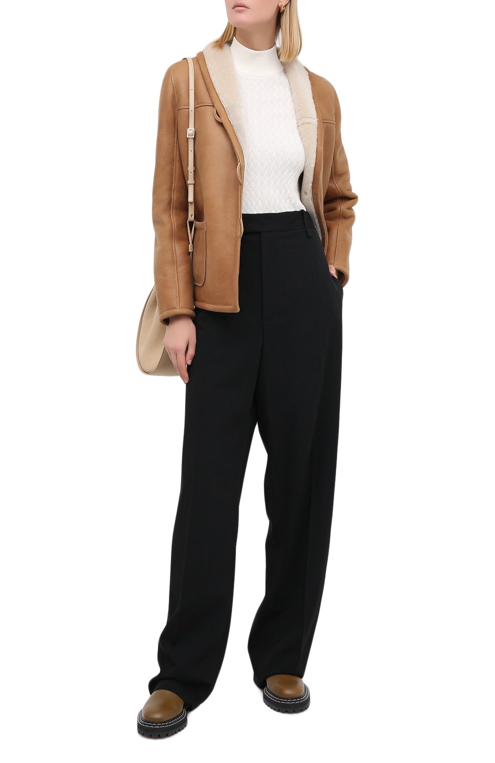 Дубленка MASLOV светло-коричневого цвета по цене 169400 руб., арт. SMW070, фото 2 Дубленка MASLOV, арт. SMW070, фото 2