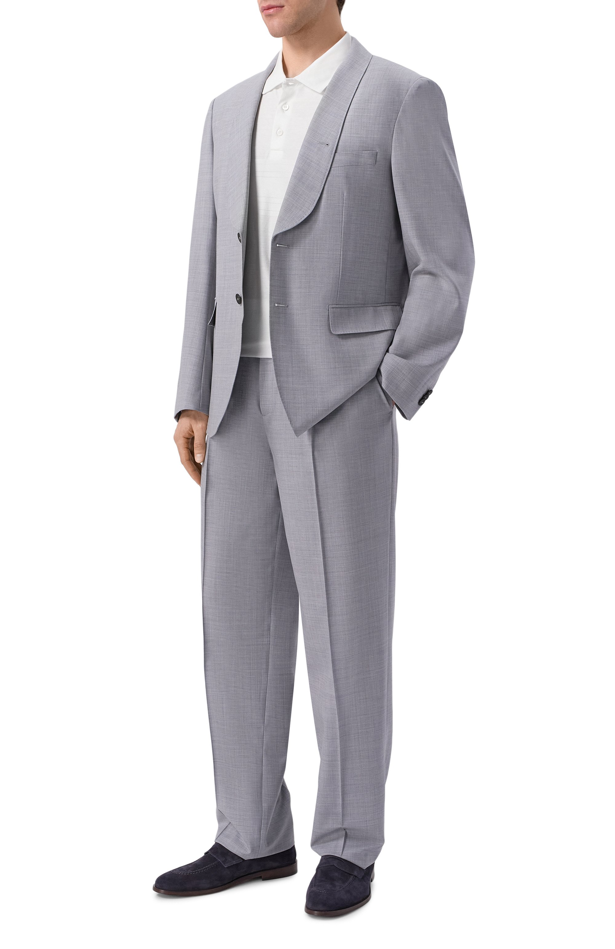 Шерстяной пиджак 12 STOREEZ серого цвета по цене 39000 руб., арт. 136032, фото 2 Шерстяной пиджак 12 STOREEZ, арт. 136032, фото 2