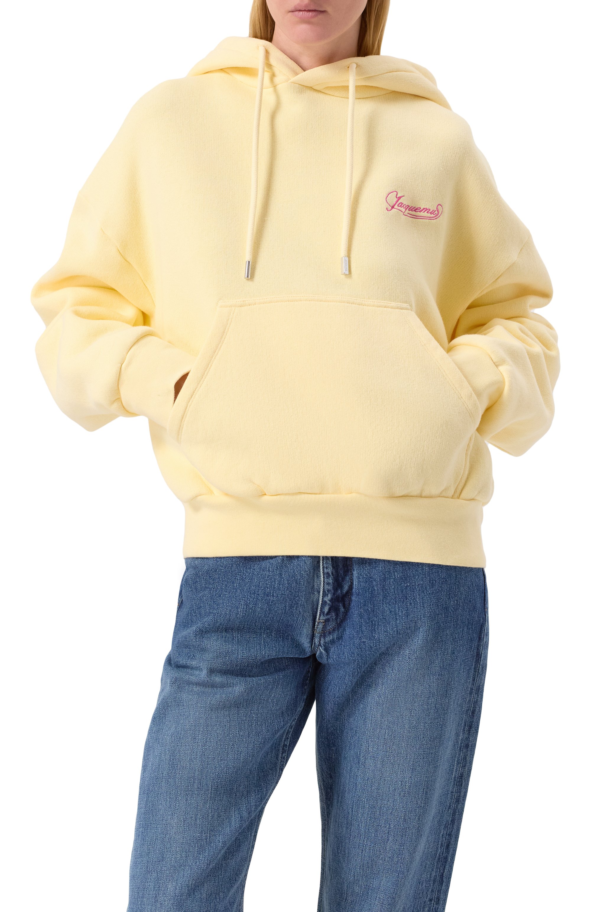 Хлопковое худи JACQUEMUS желтого цвета по цене 54850 руб., арт. 25E251JS217, фото 3 Хлопковое худи JACQUEMUS, арт. 25E251JS217, фото 3