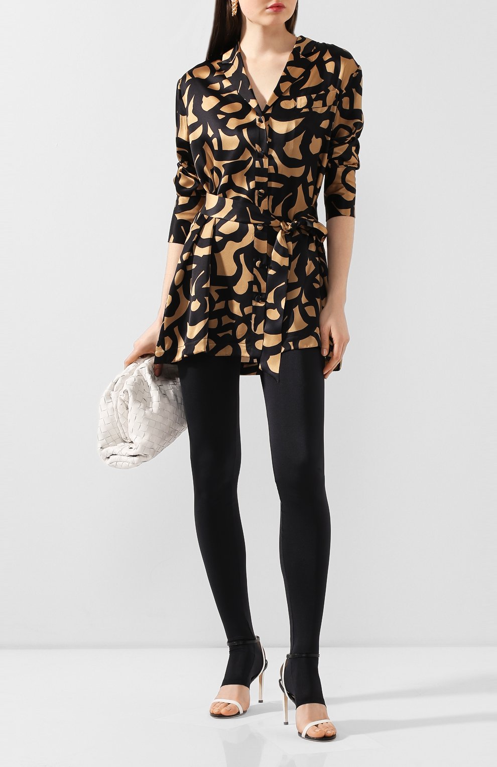 Шелковая блузка с поясом KITON, арт. D49348K09S74, фото 2