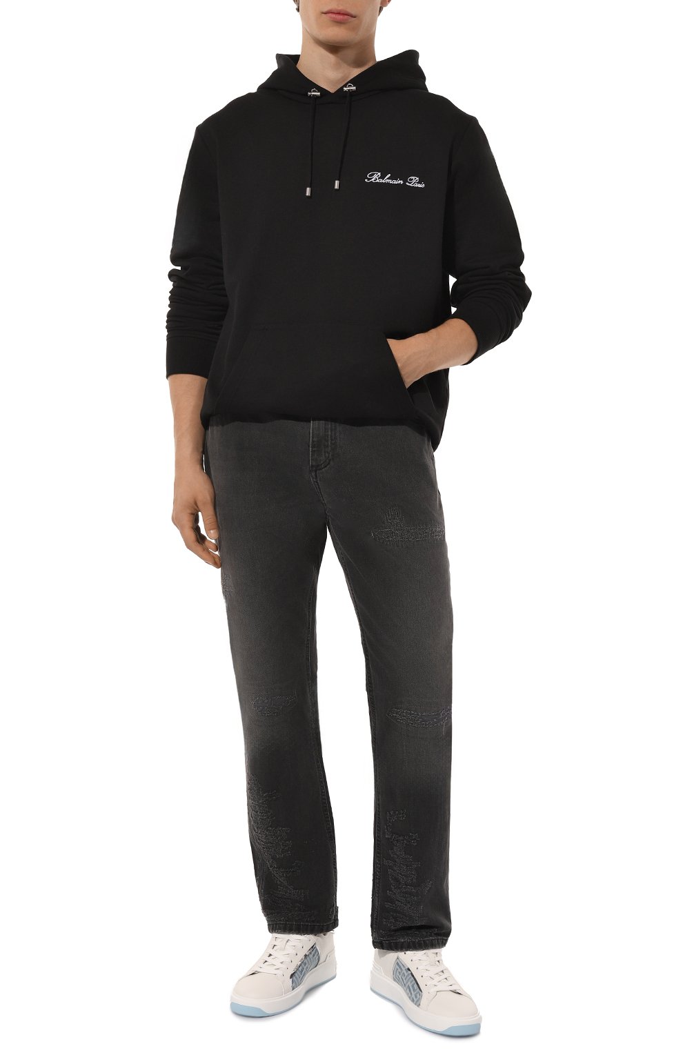 Комбинированные кеды b-court BALMAIN, арт. DM1VI321/LLTD, фото 2