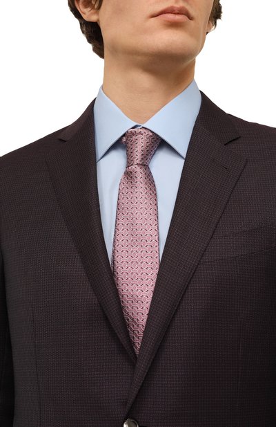 Шелковый галстук LANVIN розового цвета по цене 15400 руб., арт. 3100/TIE, фото 2 Шелковый галстук LANVIN, арт. 3100/TIE, фото 2