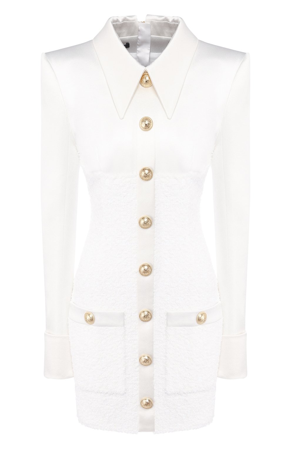 Платье BALMAIN белого цвета по цене 358000 руб., арт. SF16606/X226, фото 1 Платье BALMAIN, арт. SF16606/X226, фото 1
