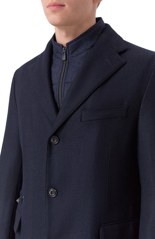 Шерстяное пальто Corneliani 261590-2612500 Синий  261590-2612500 Фото 5