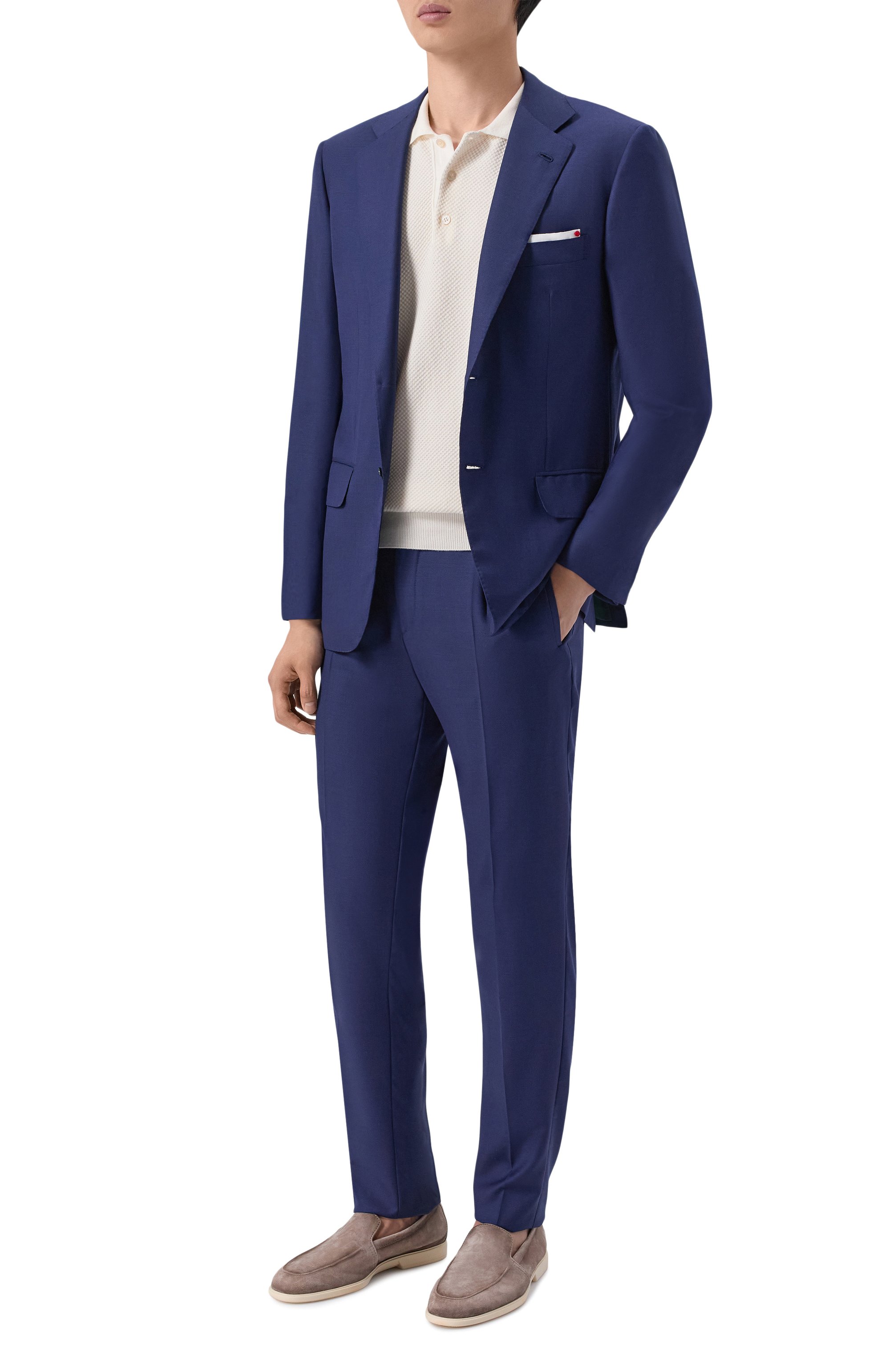 Шерстяной костюм KITON темно-синего цвета по цене 834500 руб., арт. UA81K0602E10, фото 1 Шерстяной костюм KITON, арт. UA81K0602E10, фото 1