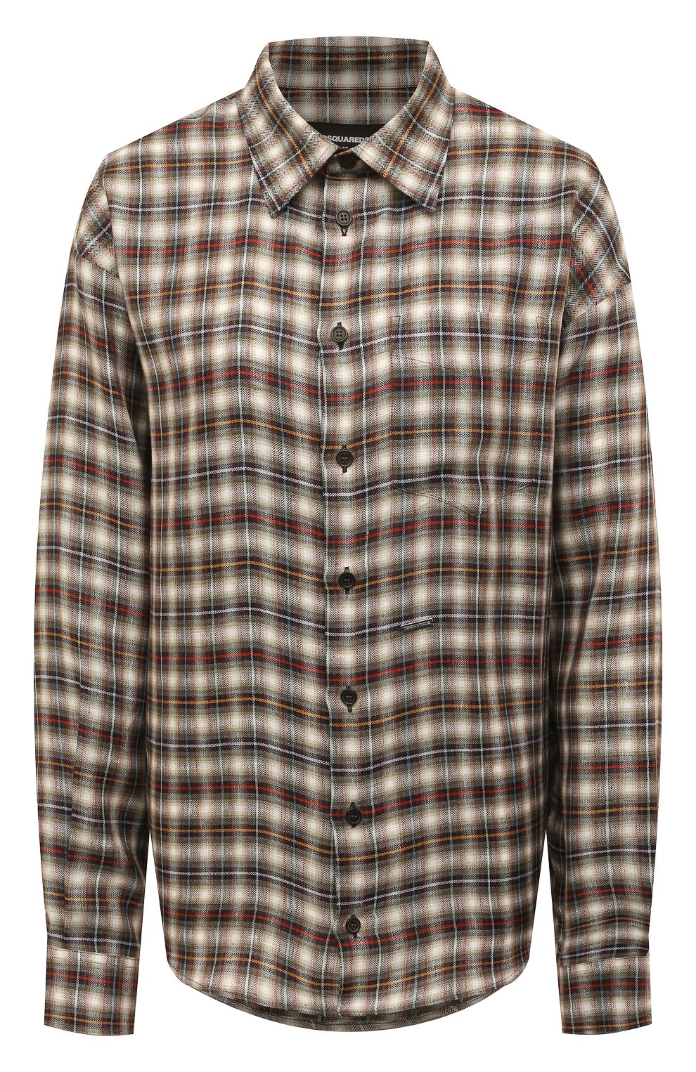 Льняная рубашка DSQUARED2 темно-бежевого цвета по цене 49450 руб., арт. S75DL0791/S54389, фото 1 Льняная рубашка DSQUARED2, арт. S75DL0791/S54389, фото 1