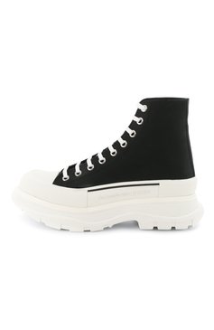 Мужские текстильные ботинки tread slick ALEXANDER MCQUEEN черно-белого цвета, арт. 604254/W4L32 | Фото 3 (Материал внешний: Текстиль; Мужское Кросс-КТ: Ботинки-обувь; Материал внутренний: Натуральная кожа; Материал сплава: Проставлено; Материал утеплителя: Без утеплителя; Подошва: Массивная; Драгоценные камни: Проставлено)