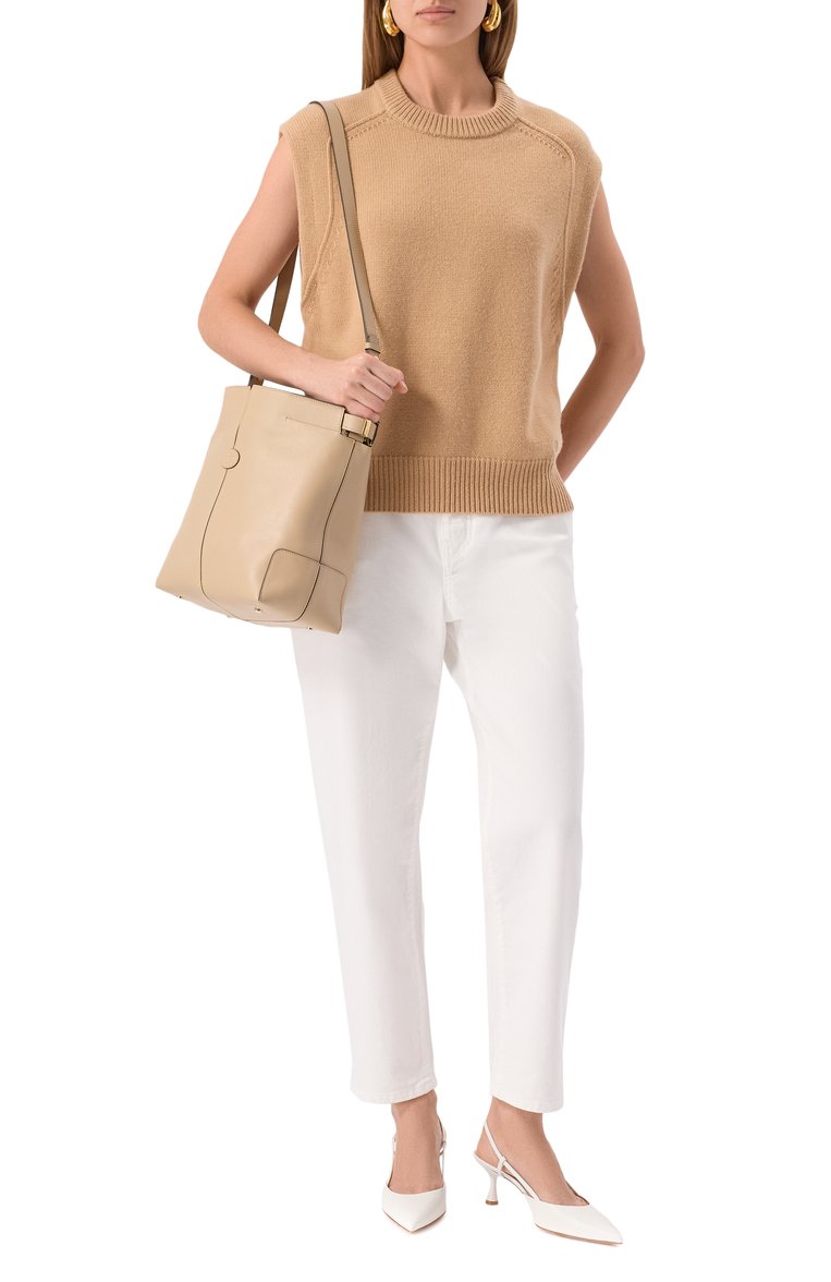 Женская сумка di folio TOD’S бежевого цвета, арт. XBWDBMAT200R0R | Фото 8 (Размер: medium; Материал: Натуральная кожа; Автоматизация ТО: Проставлено; Автоматизация состава: Проставлено)
