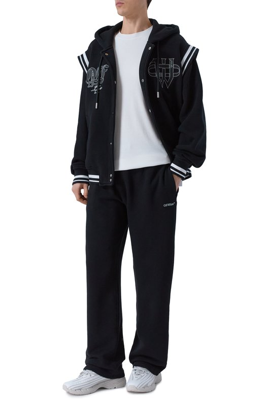 Хлопковые брюки Off-White 0MCH05AF25FLE002 Чёрный  0MCH05AF25FLE002 Фото 2