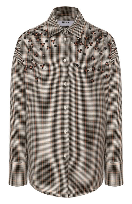 Рубашка MSGM 3941MDE20X/257619 Коричневый 3941MDE20X/257619