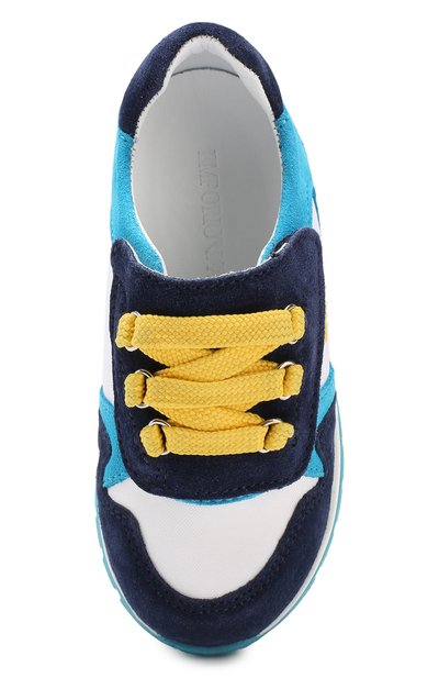 Замшевые кроссовки с застежками велькро EMPORIO ARMANI, арт. XMX002/X0C02, фото 4