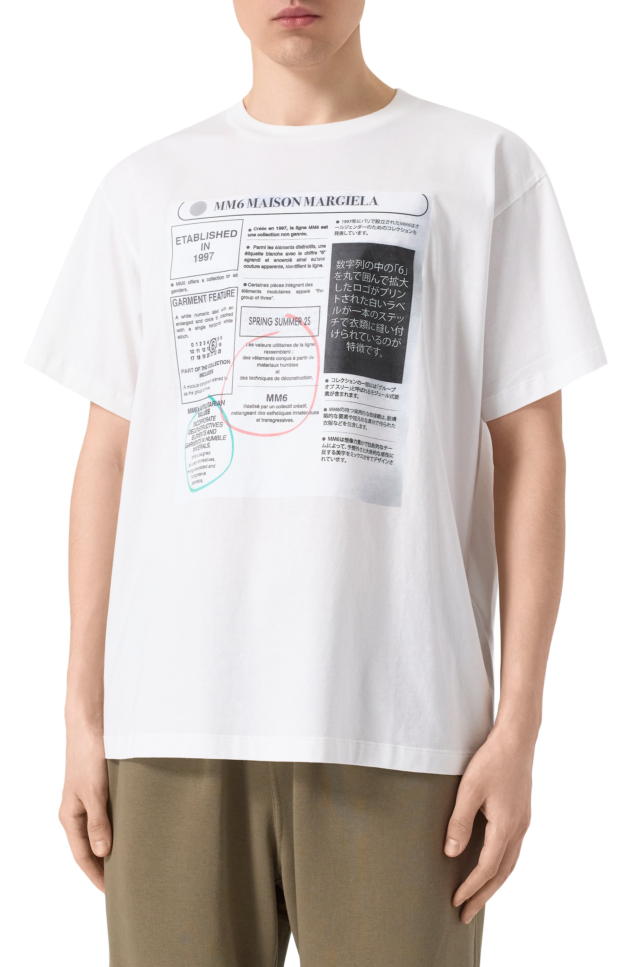 Хлопковая футболка MM6, арт. SH0GC0043/S24312, фото 3