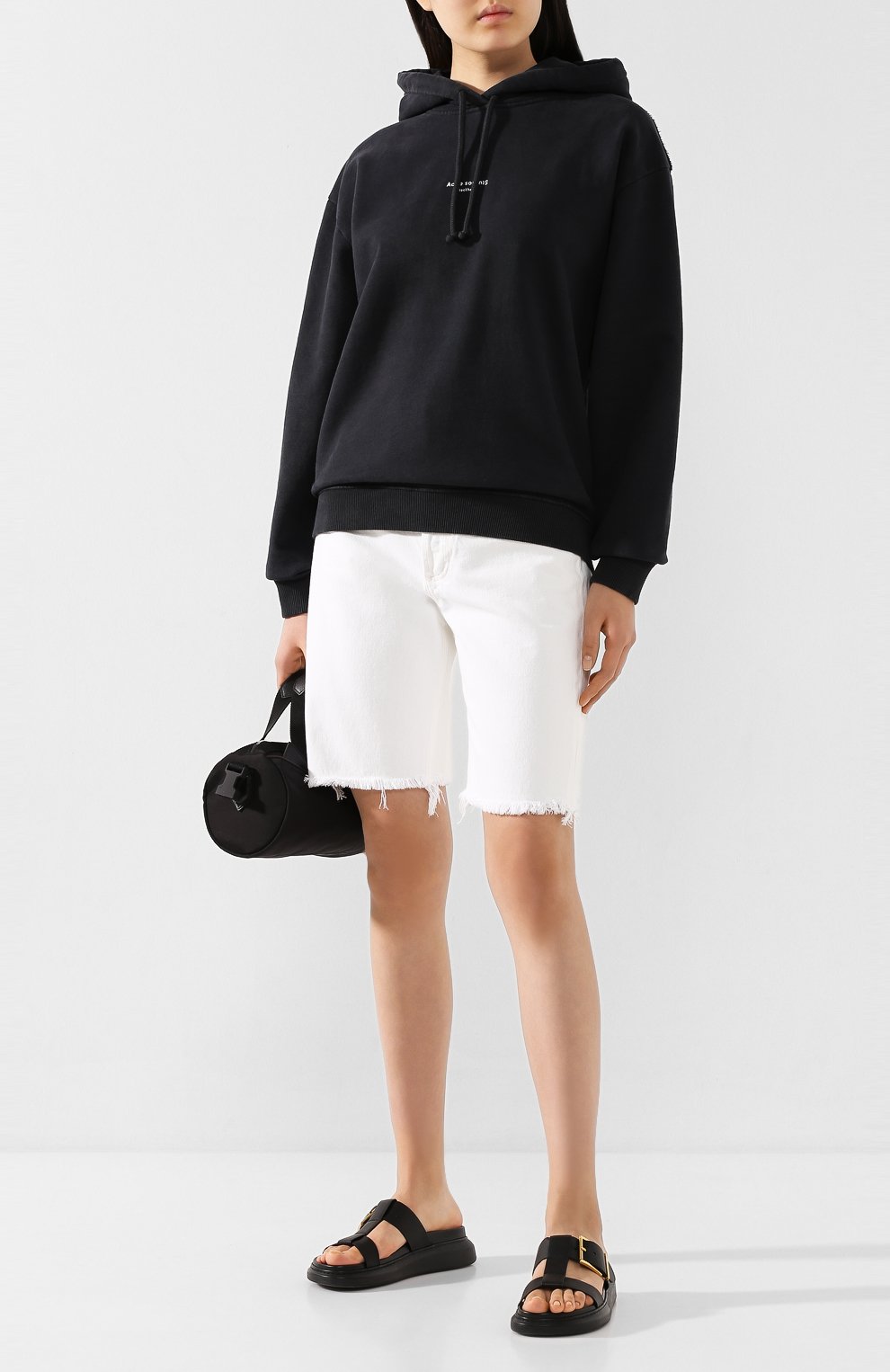 Хлопковое худи ACNE STUDIOS, арт. AI0049/W, фото 2