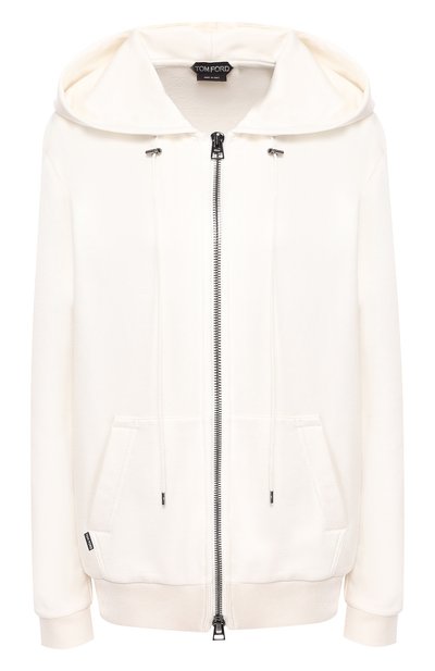 Женский однотонный кардиган из смеси хлопка и шелка с капюшоном TOM FORD, арт. GIJ005-FAX351