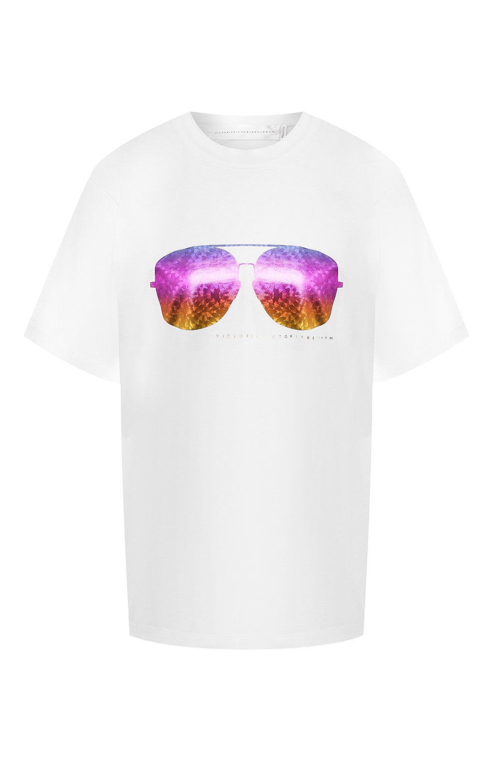 Хлопковая футболка VICTORIA, VICTORIA BECKHAM, арт. JYVV 103C PSS19 PRNTED C0TT0N JERSEY, фото 1