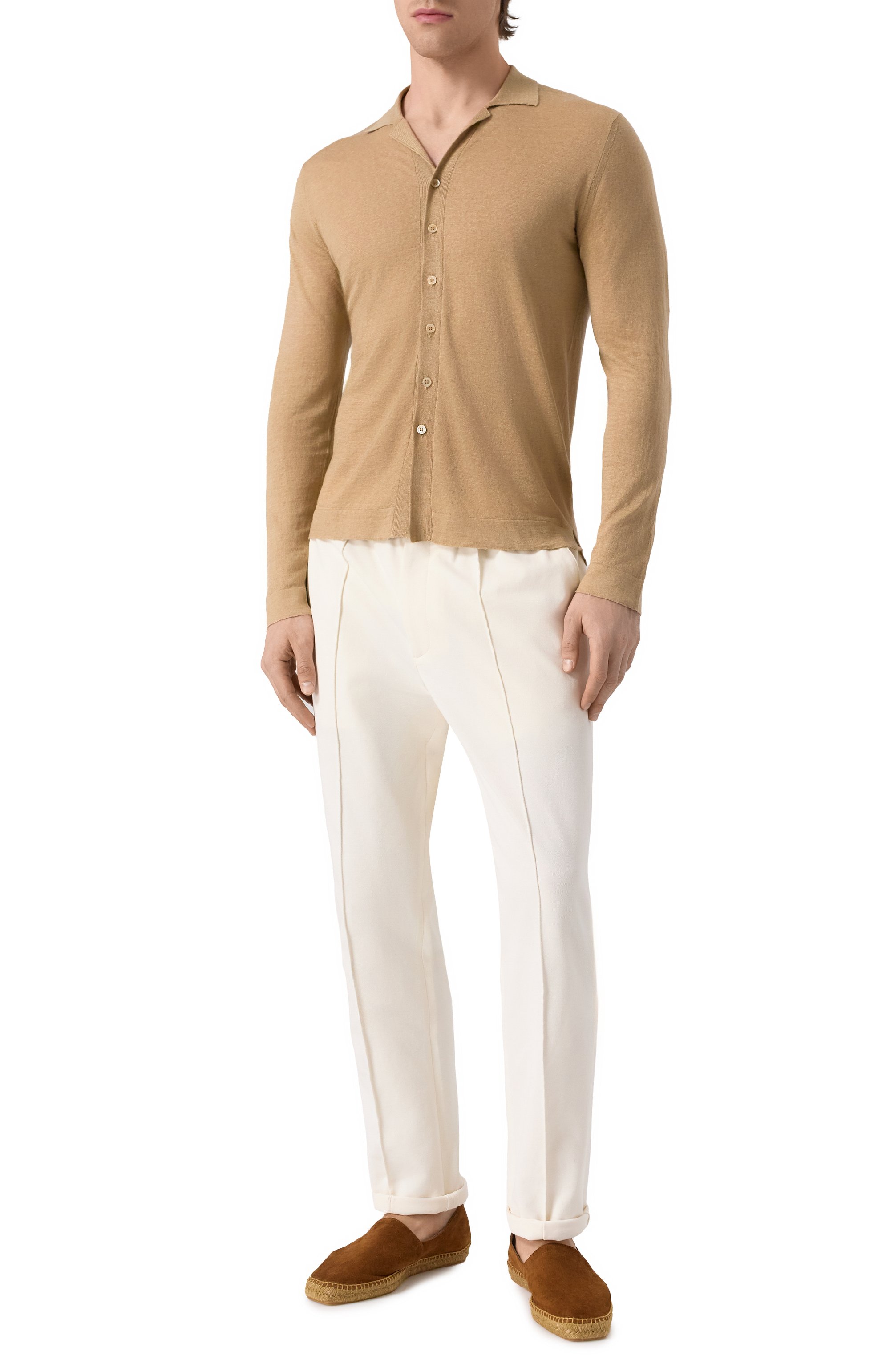 Рубашка изо льна и кашемира FEDELI, арт. 8UE05802, фото 2